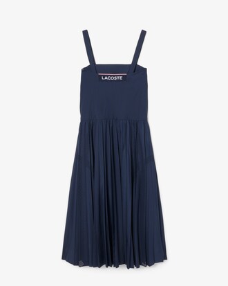 Langes Faltenkleid mit Trägern