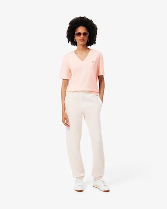 Relaxed Fit-T-Shirt aus weicher Baumwolle mit V-Ausschnitt