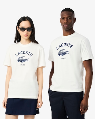 T-Shirt aus Baumwolle mit Signatur-Print