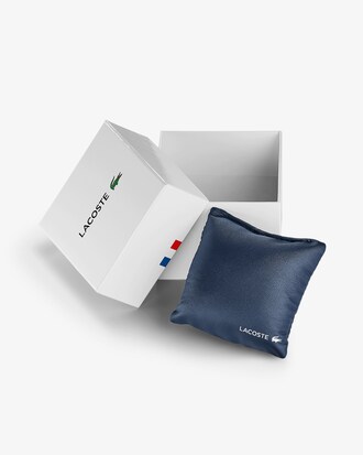 LACOSTE 12.12 Herrenuhr mit schwarzem Silikonband