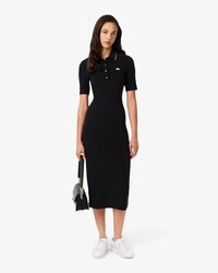 Slim Fit-Polokleid mit Strass-Krokodil