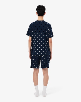 Straight Fit-Pyjamashorts mit Druck