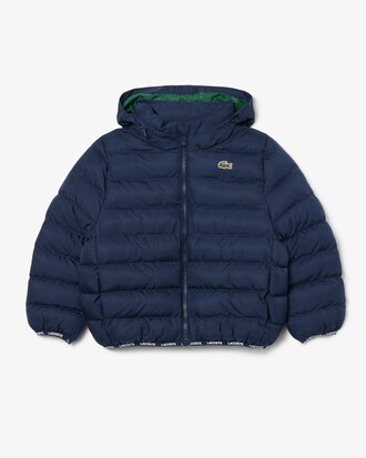 Unisex-Puffer-Jacke mit Fleece-Futter-Kapuze