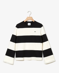 Damen Baumwoll-T-Shirt mit ausgestellten &Auml;rmeln LACOSTE L!VE