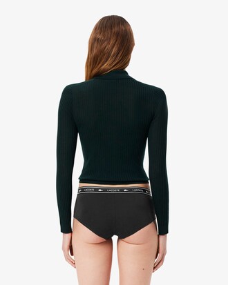 Stretch-Shorty aus Baumwolle mit Logo