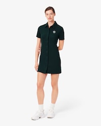 Tennis-Polokleid aus Piqu&eacute; mit Badge-Akzent