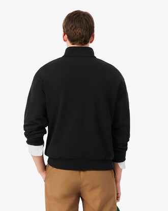 Sweatshirt aus Fleece mit Kragen und Rei&szlig;verschluss