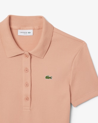 Slim Fit-Polohemd L.12.D aus gerippter Baumwolle