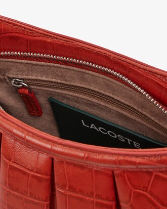 Kleine Tasche Runway Lenglen aus Leder mit Krokodileffekt