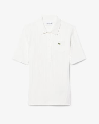 Slim Fit-Polohemd aus Pointelle-Strick