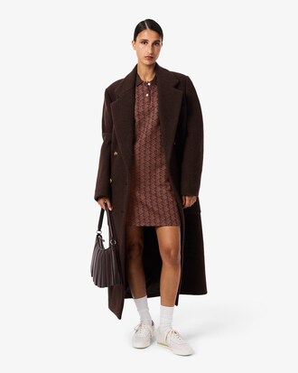 Slim Fit-Polokleid mit Monogramm aus Jacquard