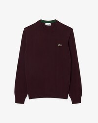 Einfarbiger Pullover aus Baumwolle mit Rundhalsausschnitt