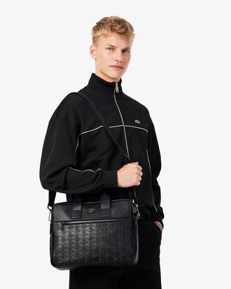 Laptop-Tasche mit Monogramm aus Leder