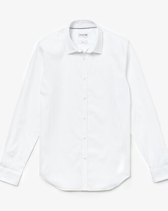 Slim Fit Herren-Hemd aus Baumwoll-Popeline mit Stretch