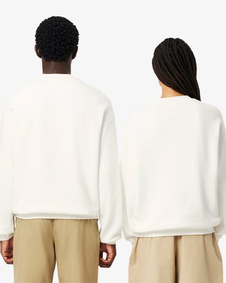 Loose Fit-Sweatshirt aus Fleece mit Akzent-Badge