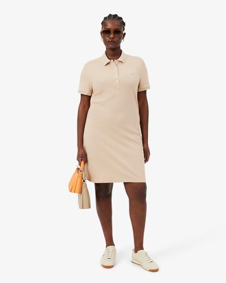 Slim Fit-Polokleid aus dehnbarem Mini Piqu&eacute;