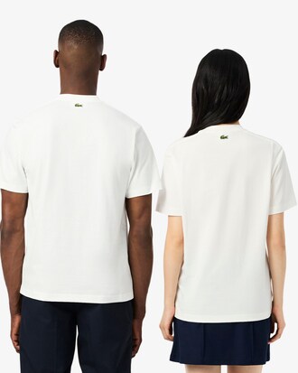 T-Shirt aus Baumwolle mit Signatur-Print