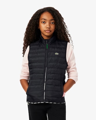 Gesteppte Unisex-Weste aus Taft