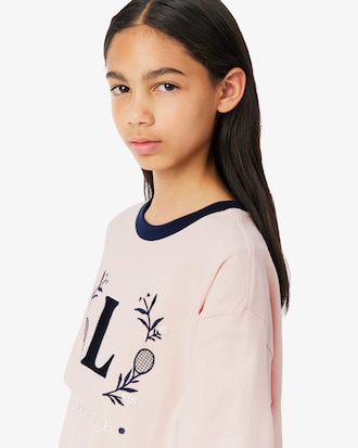 T-Shirt aus Baumwolle mit kontrastierendem Badge