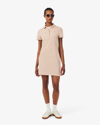 Slim Fit-Polokleid aus dehnbarem Mini Piqu&eacute;