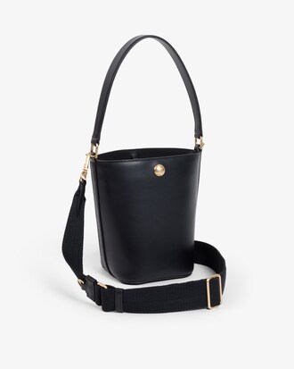 Kleine Eimertasche Tennis Bliss aus Leder
