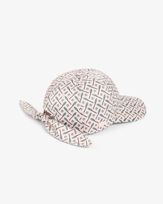 Cap aus Satin mit Krawattenakzent