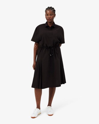 Polokleid mit Falten aus Wollmischgewebe