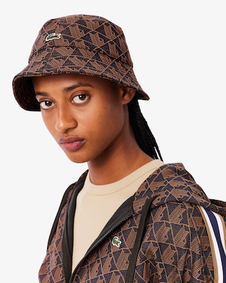 Bob-Hut aus Jacquard mit Monogramm