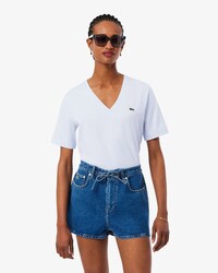 Relaxed Fit-T-Shirt aus weicher Baumwolle mit V-Ausschnitt