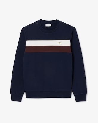 Sweatshirt aus Fleece mit Colorblock-Design