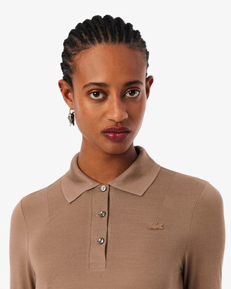 Langes Slim Fit-Polohemd Runway aus Seide