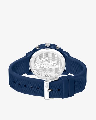 LACOSTE 12.12 Chronograph aus blauem Silikon