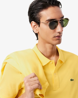 Slim Fit-Polohemd L.12.12 aus Piqu&eacute;