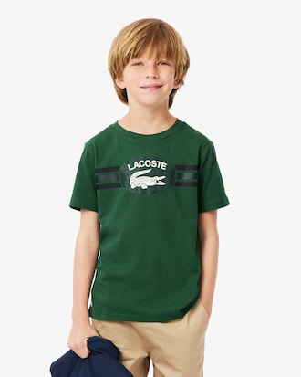 T-Shirt aus Baumwolle mit Monogramm-Print