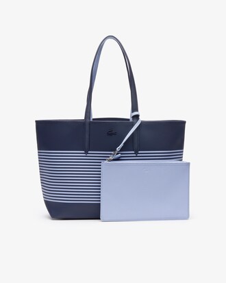 Damen ANNA wendbare Tote Bag mit Streifenprint und Beutel