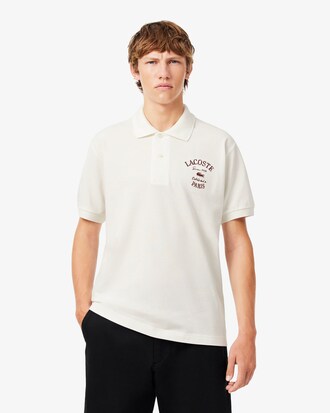 Classic Fit-Polohemd aus Petit Piqu&eacute; mit Print