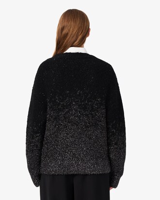 Cardigan aus Jacquard mit Metallic-Ombr&eacute;-Effekt