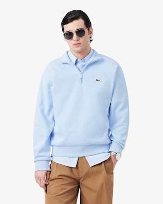 Sweatshirt aus Fleece mit Kragen und Rei&szlig;verschluss