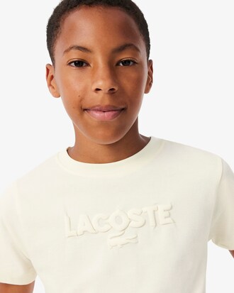 T-Shirt von Lacoste aus strukturierter Baumwolle