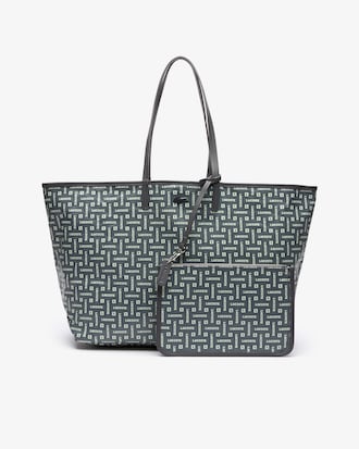 Women's Monogramme Large Coated Cotton Canvas Tote Bag