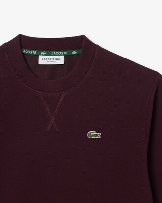 Relaxed Fit-Sweatshirt aus Piqu&eacute; mit Rundhalsausschnitt