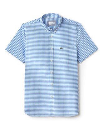 Regular Fit Herren-Hemd aus Popeline mit Vichy-Muster