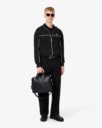 Laptop-Tasche mit Monogramm aus Leder