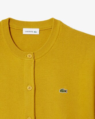 Moosstrick-Cardigan aus Baumwoll- und Wollmischgewebe