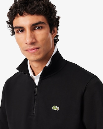 Fleece-Sweatshirt mit Rei&szlig;verschluss und hohem Kragen