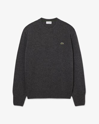Pullover aus Tuchwolle mit Rundhalsausschnitt