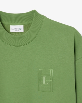 Sweatshirt aus Fleece mit Stickerei