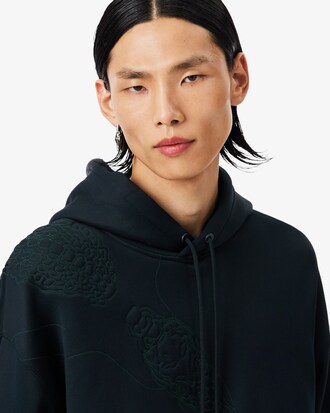 Hoodie Runway mit gesticktem Krokodil