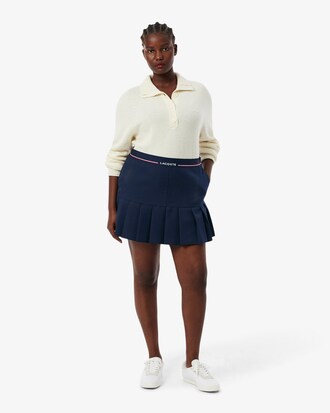 Kurzer Faltenrock aus Wollmischgewebe