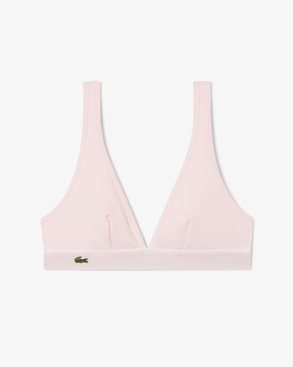 Triangel-Bralette aus gerippter Baumwolle